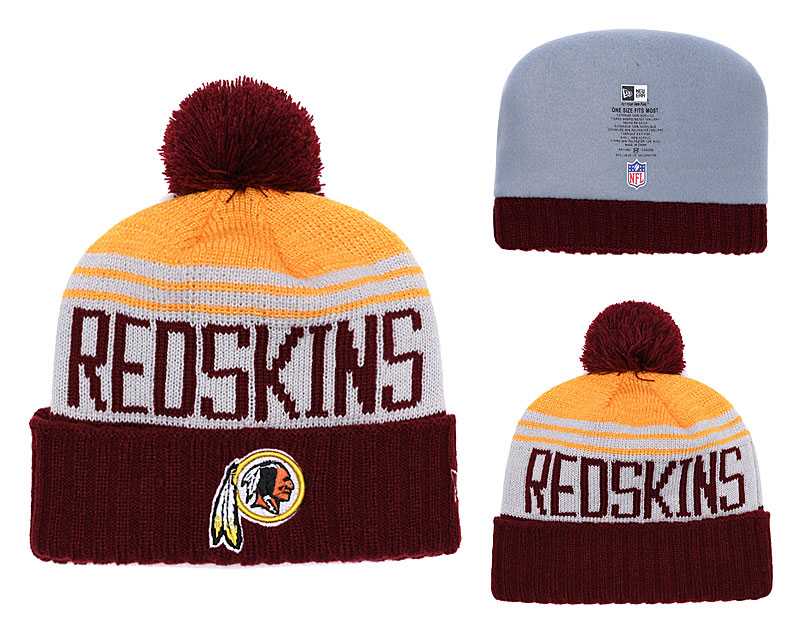 Redskins Team Logo Red Pom Knit Hat,We sell and wholesale Redskins Team Logo Red Pom Knit Hat on line form chian!